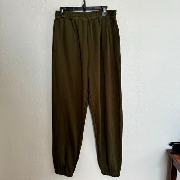 Naked Wardrobe Athletic Sweatpants Olive Green Mid-Rise Pull On Tapered Sz XL - Picture 1 of 5